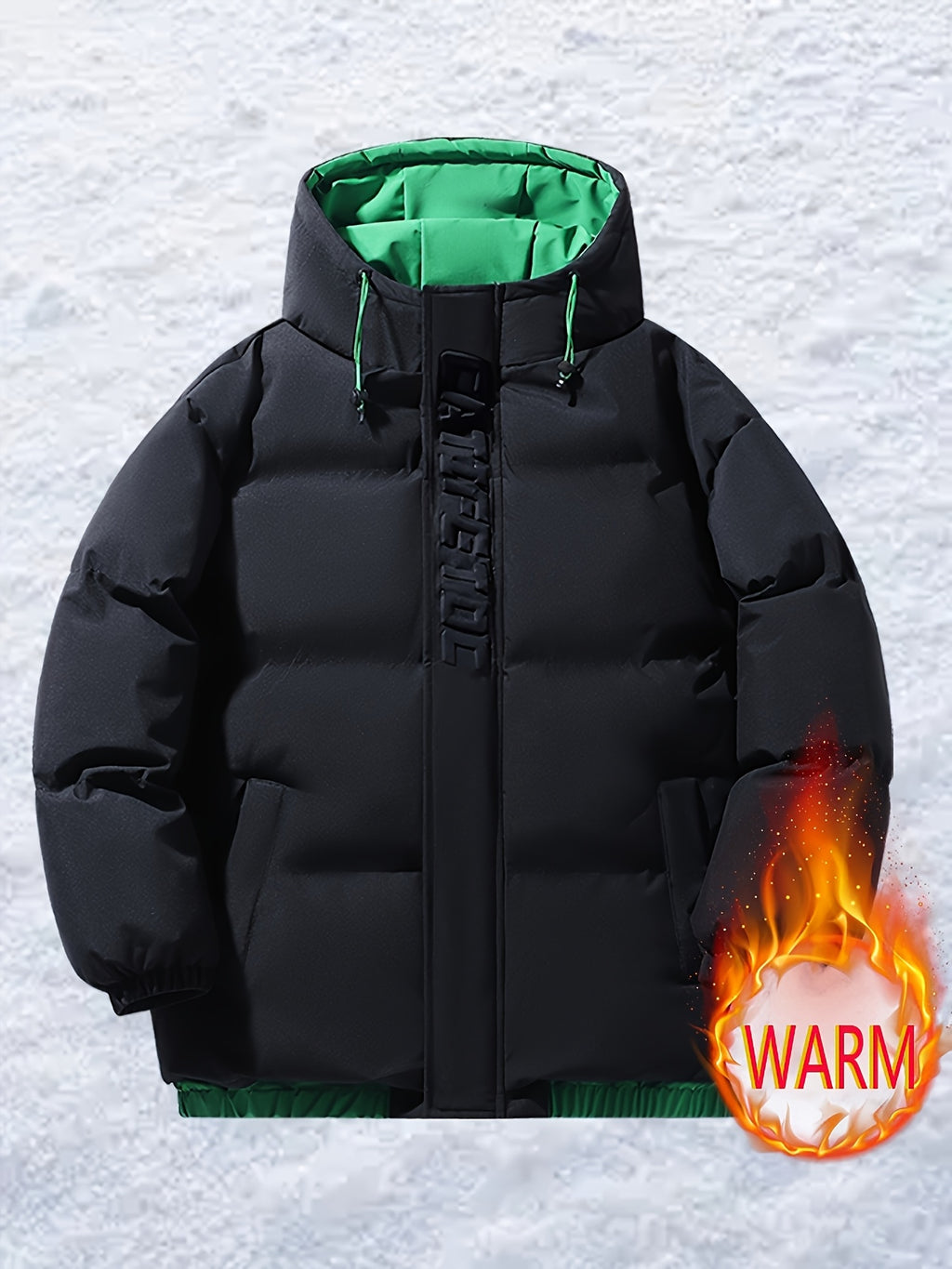 Manteau matelassé pour homme, coupe-vent, à capuche, bleu argile