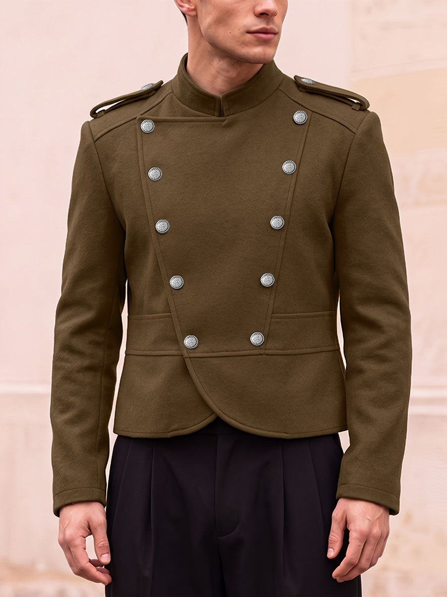 Veste, à col montant, marron clair, photo 17