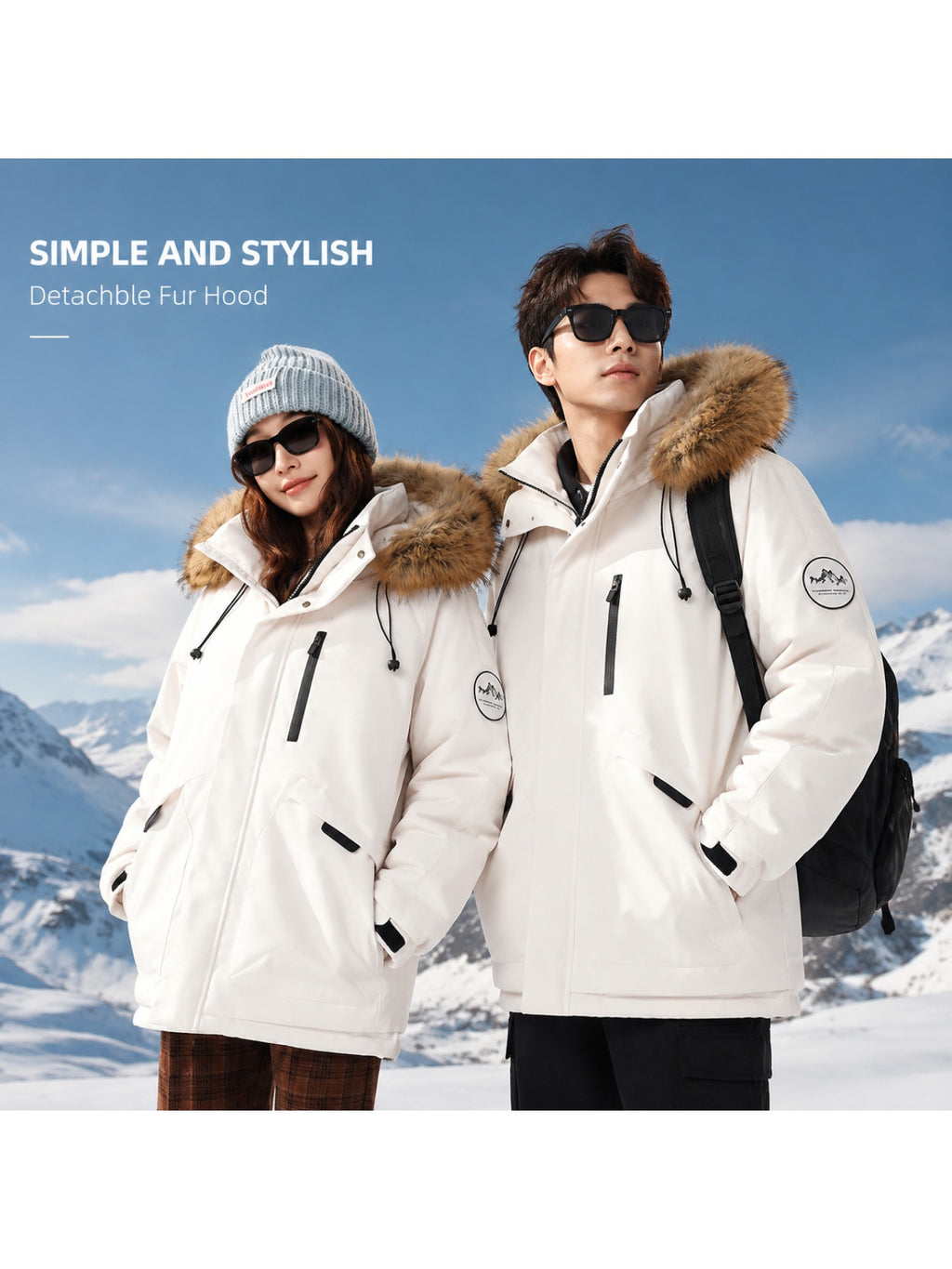 Manteau en fausse fourrure pour homme, coupe-vent, à capuche