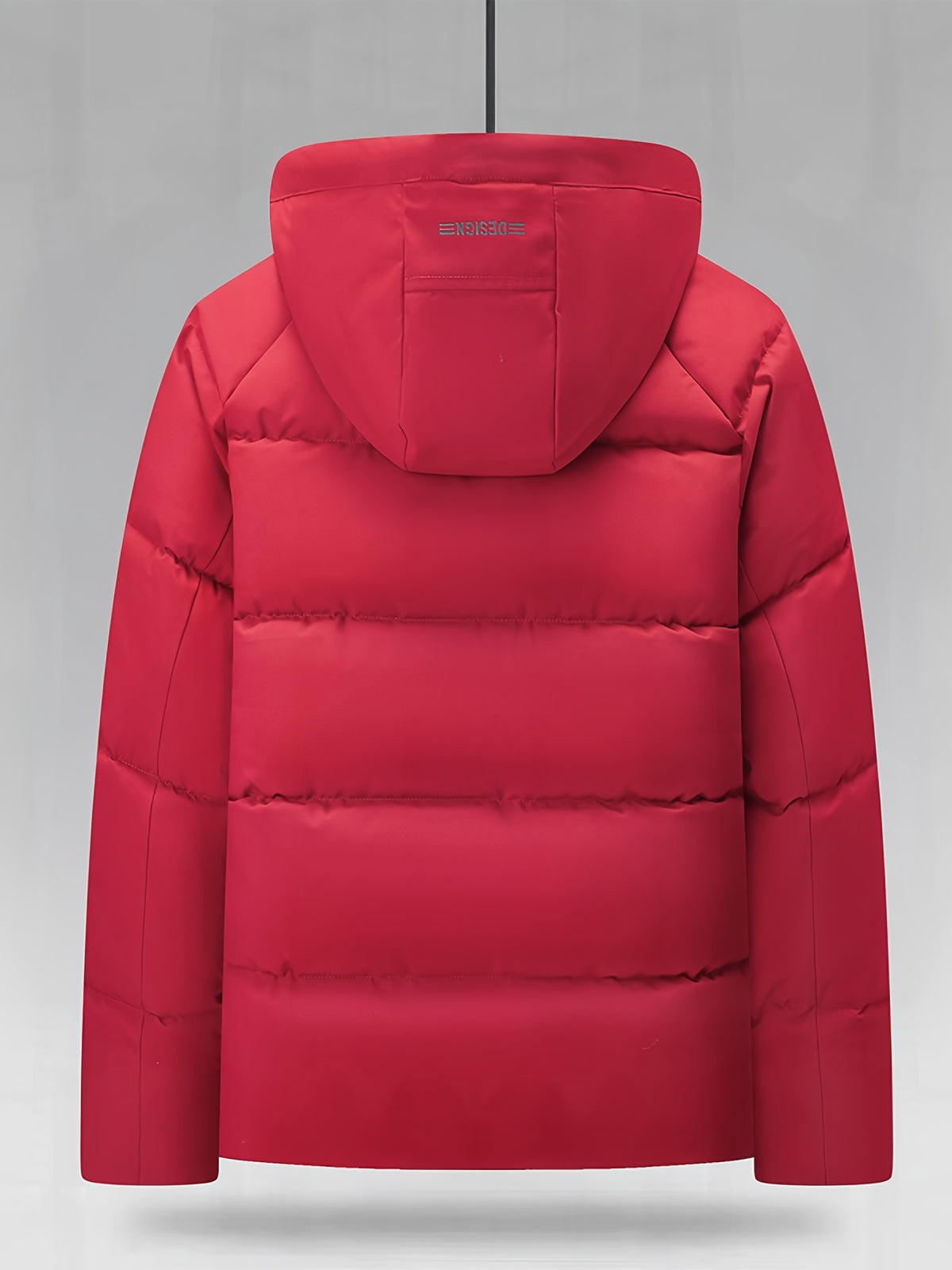 Veste matelassée pour homme, capuche amovible, à col montant