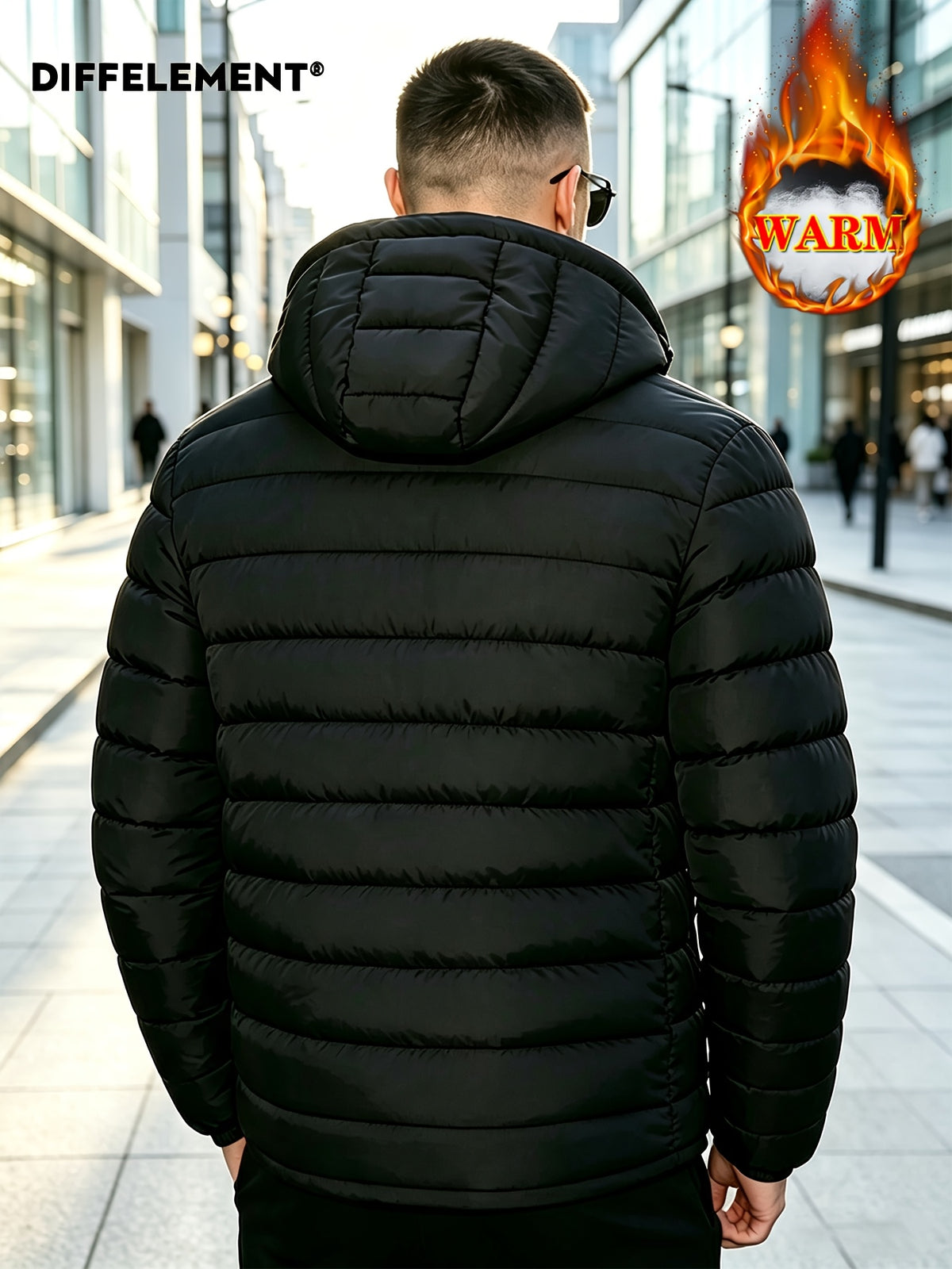 Veste pour homme, coupe-vent, à capuche, gris
