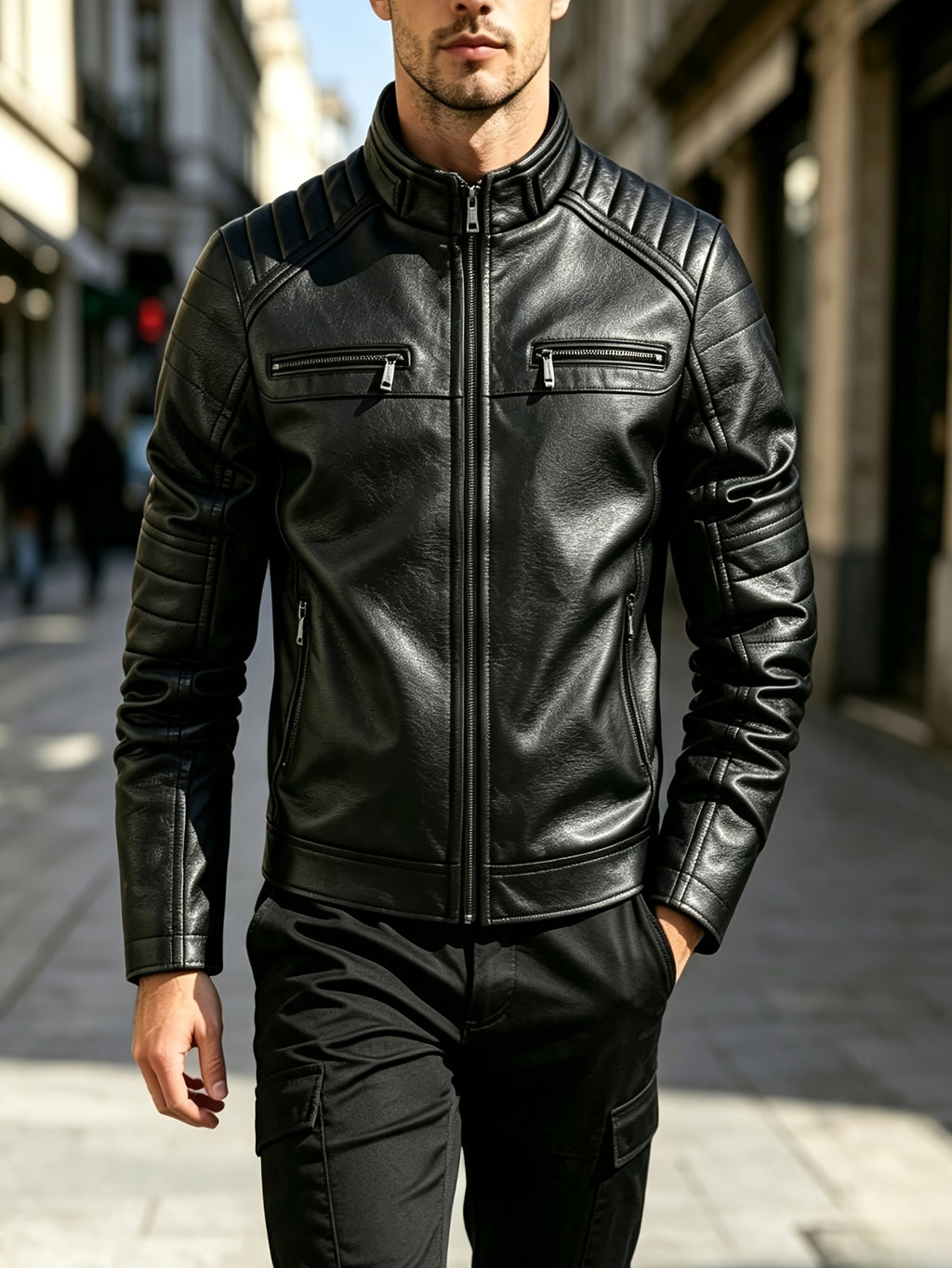 Veste, à revers, fermeture éclair et boutonnage, photo 16