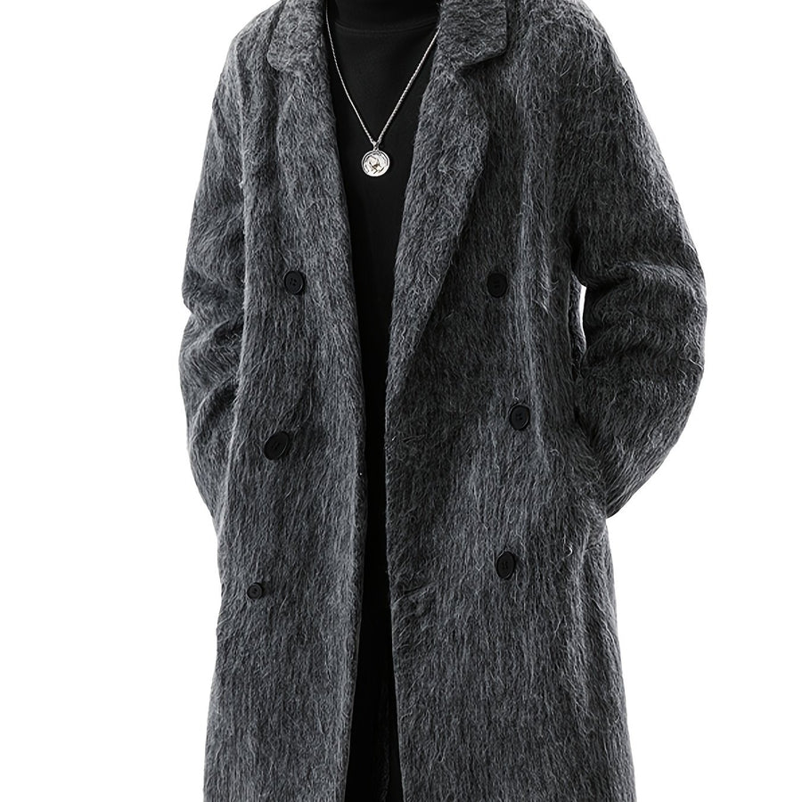 Manteau, à revers, modele 7, coloris gris foncé