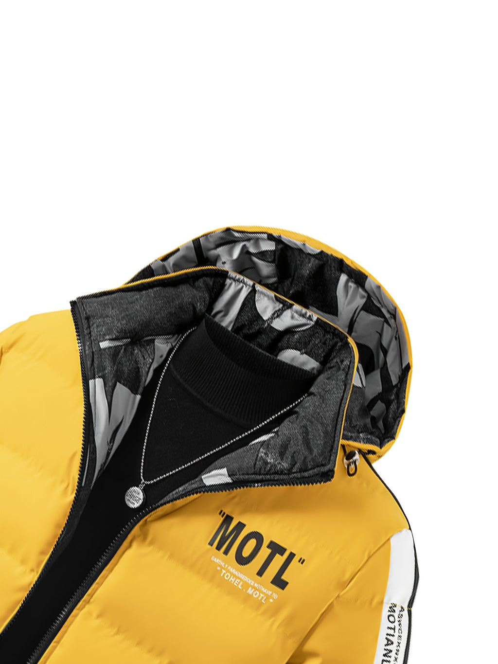 Manteau matelassé pour homme, réversible, à capuche