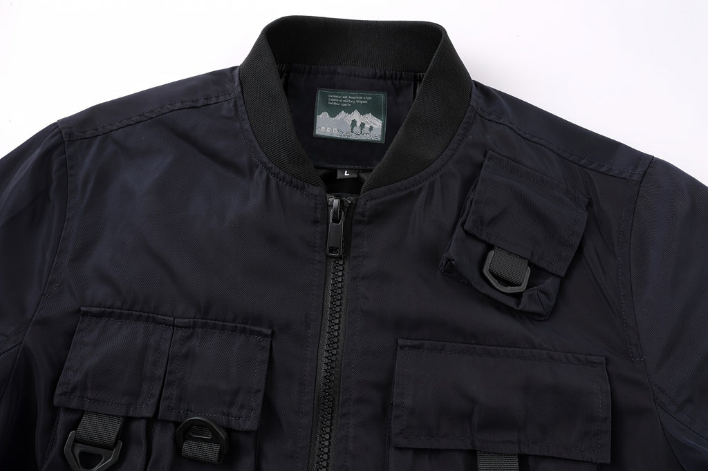 Veste pour homme, à col montant, kaki