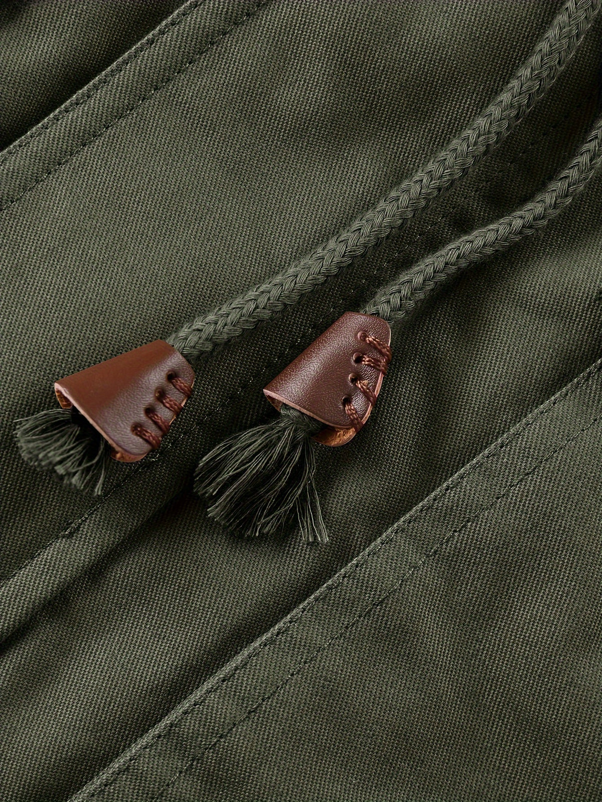 Veste pour homme, coupe-vent, à col montant, kaki