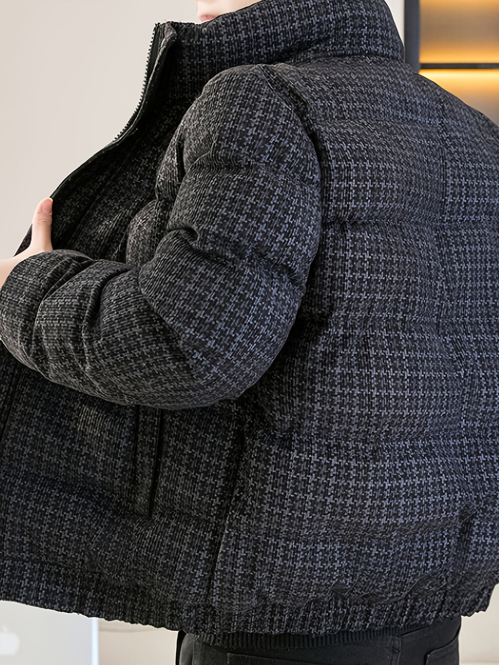 Manteau matelassé pour homme, à col montant, modele 3