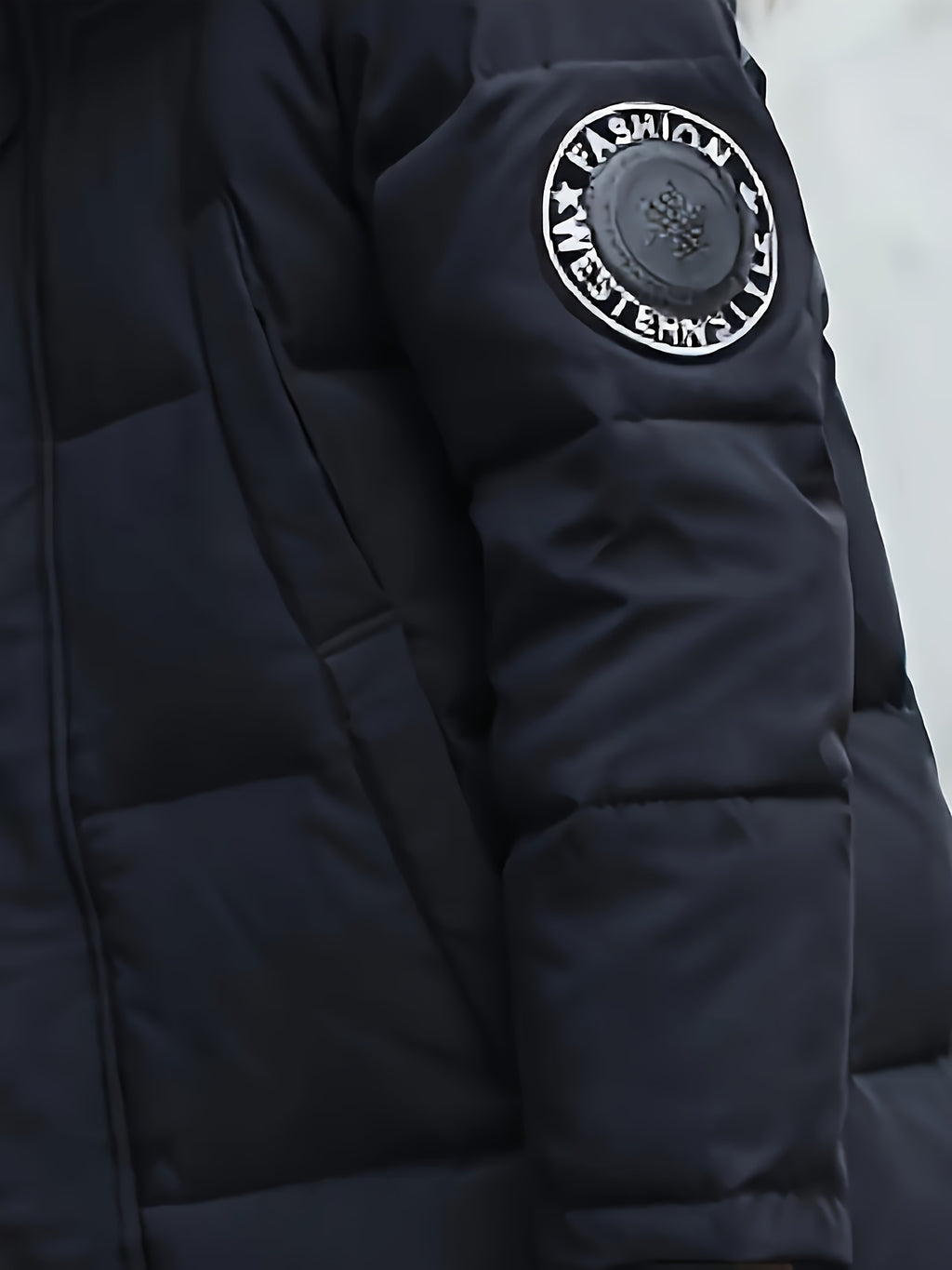 Veste matelassée long pour homme, à capuche, long