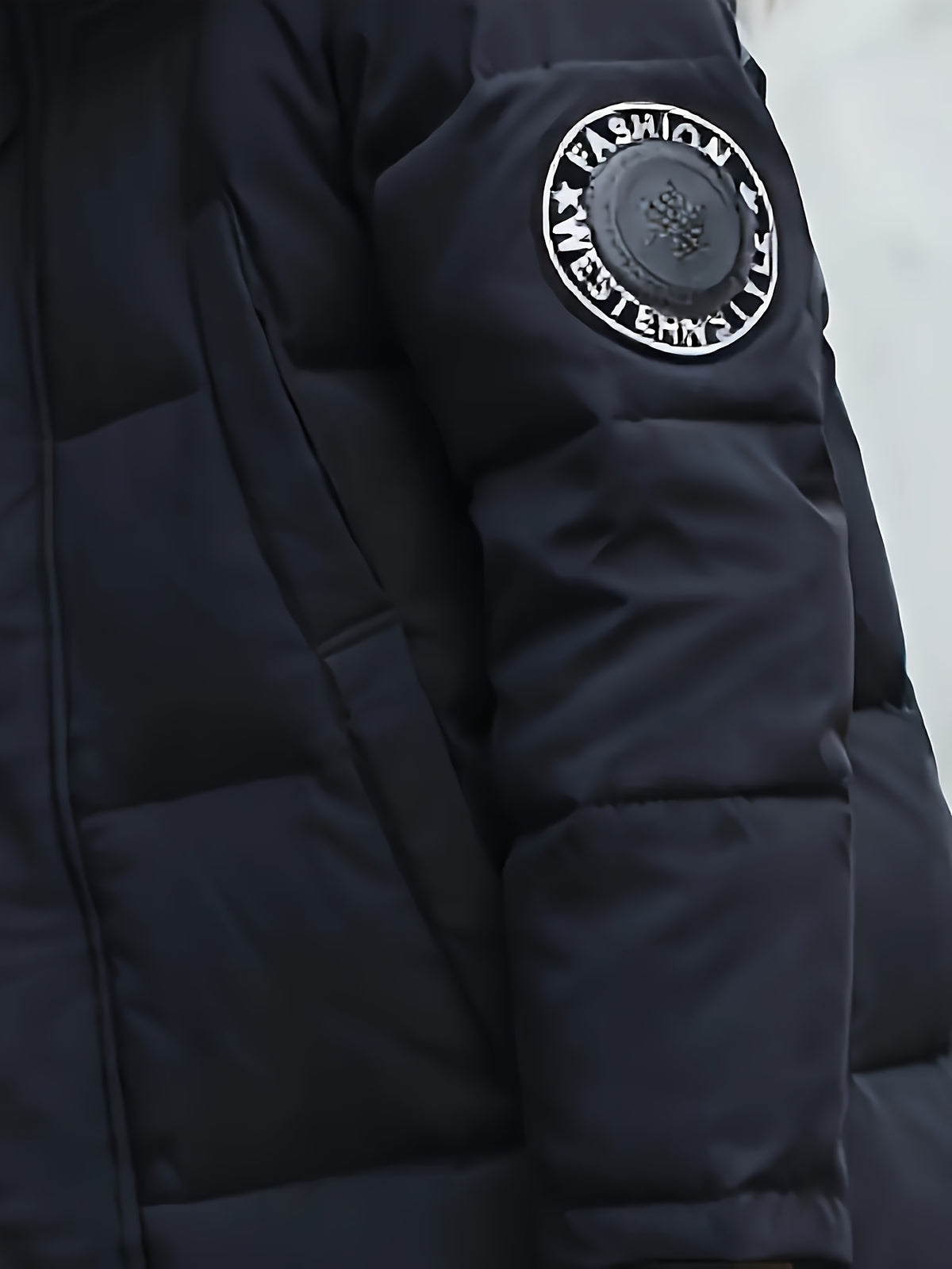 Veste matelassée long pour homme, à capuche, long