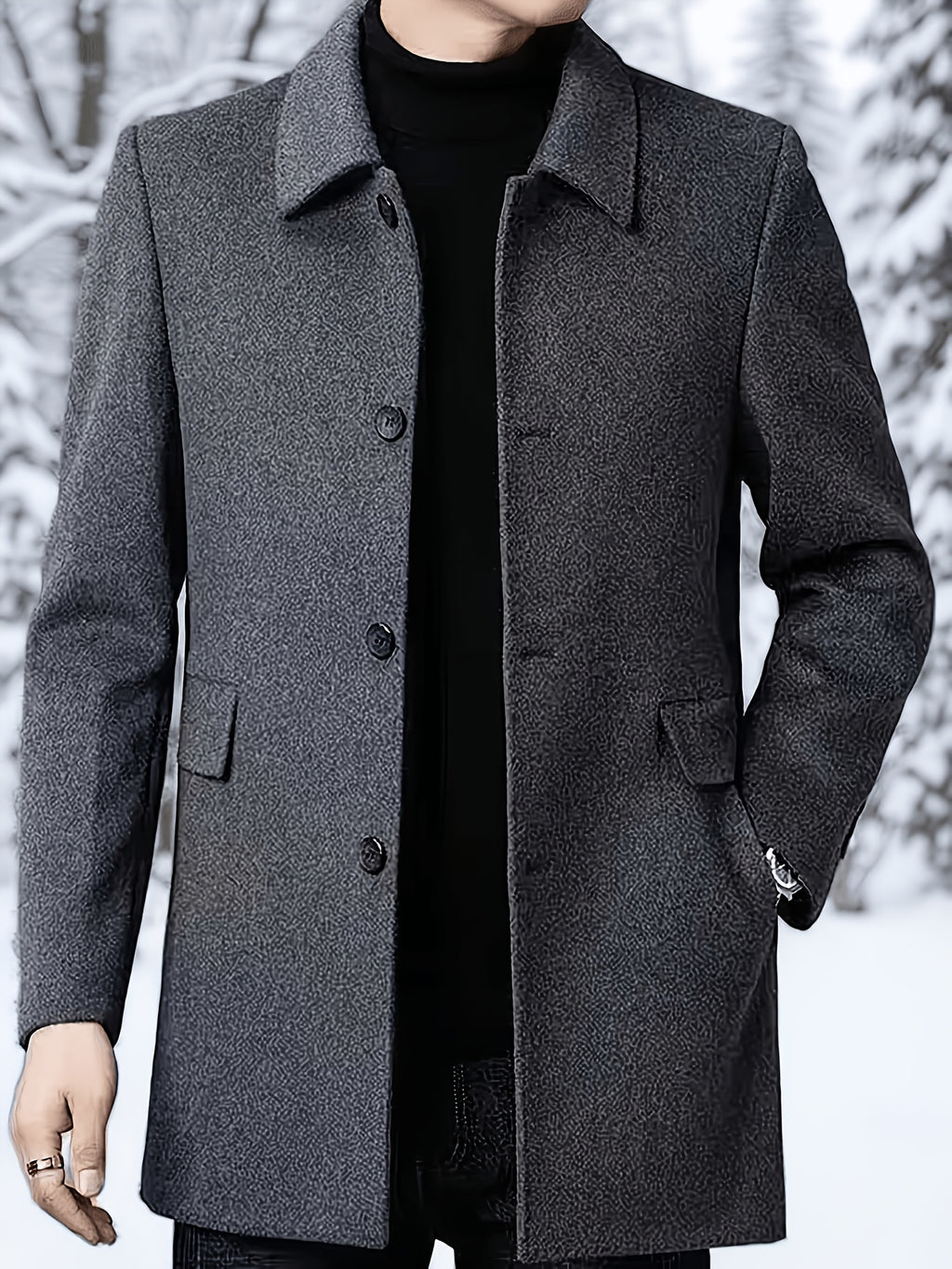 Veste pour homme, grandes tailles, à revers