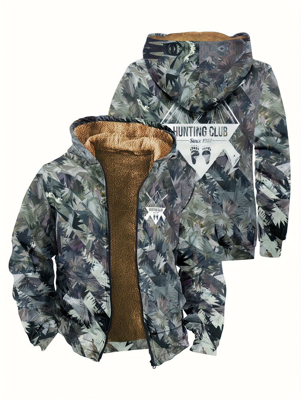 Manteau pour homme, polaire, à capuche
