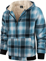 Veste, à carreaux, à capuche, grille 04, détail du vêtement