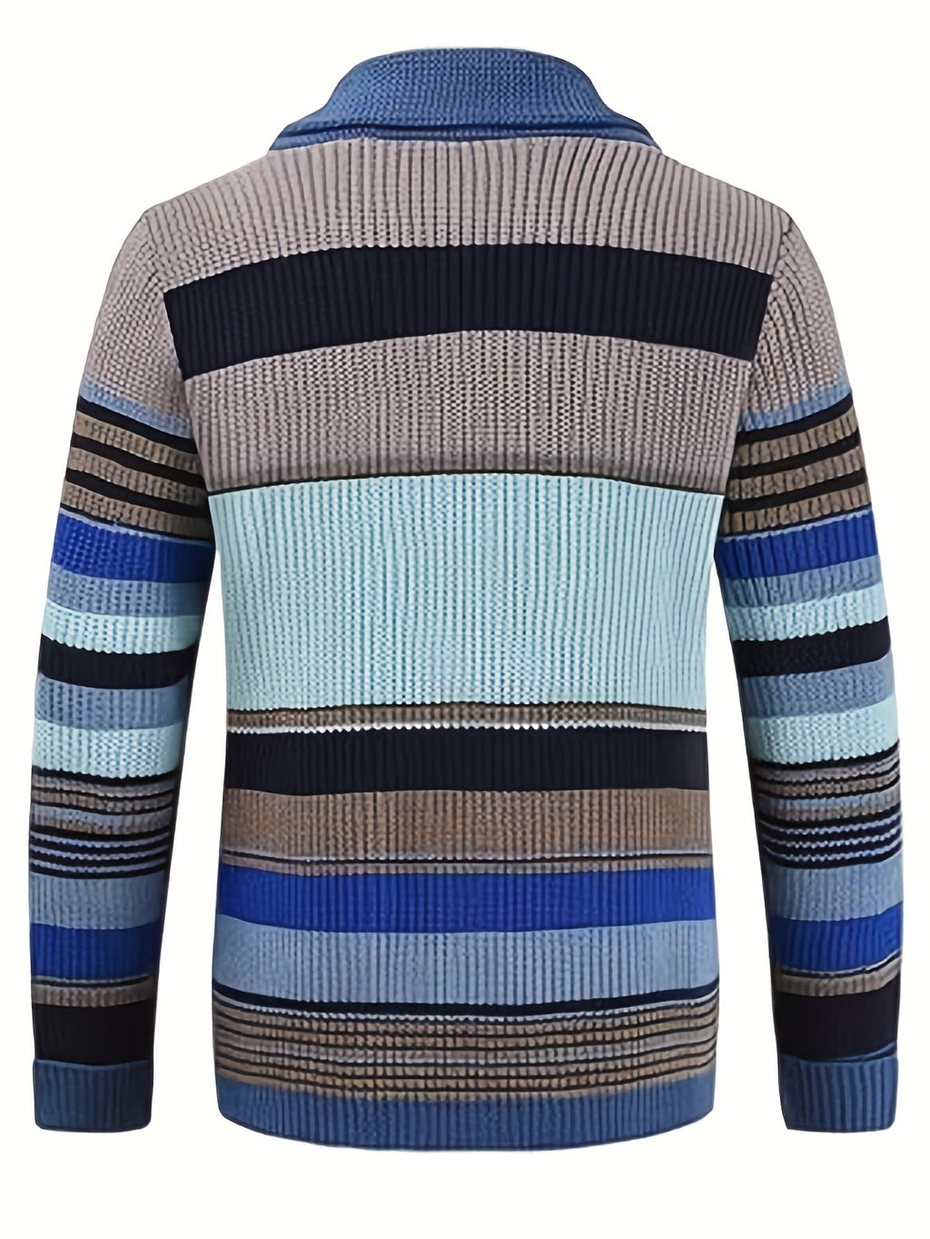 Manteau pour homme, à rayures, à col montant