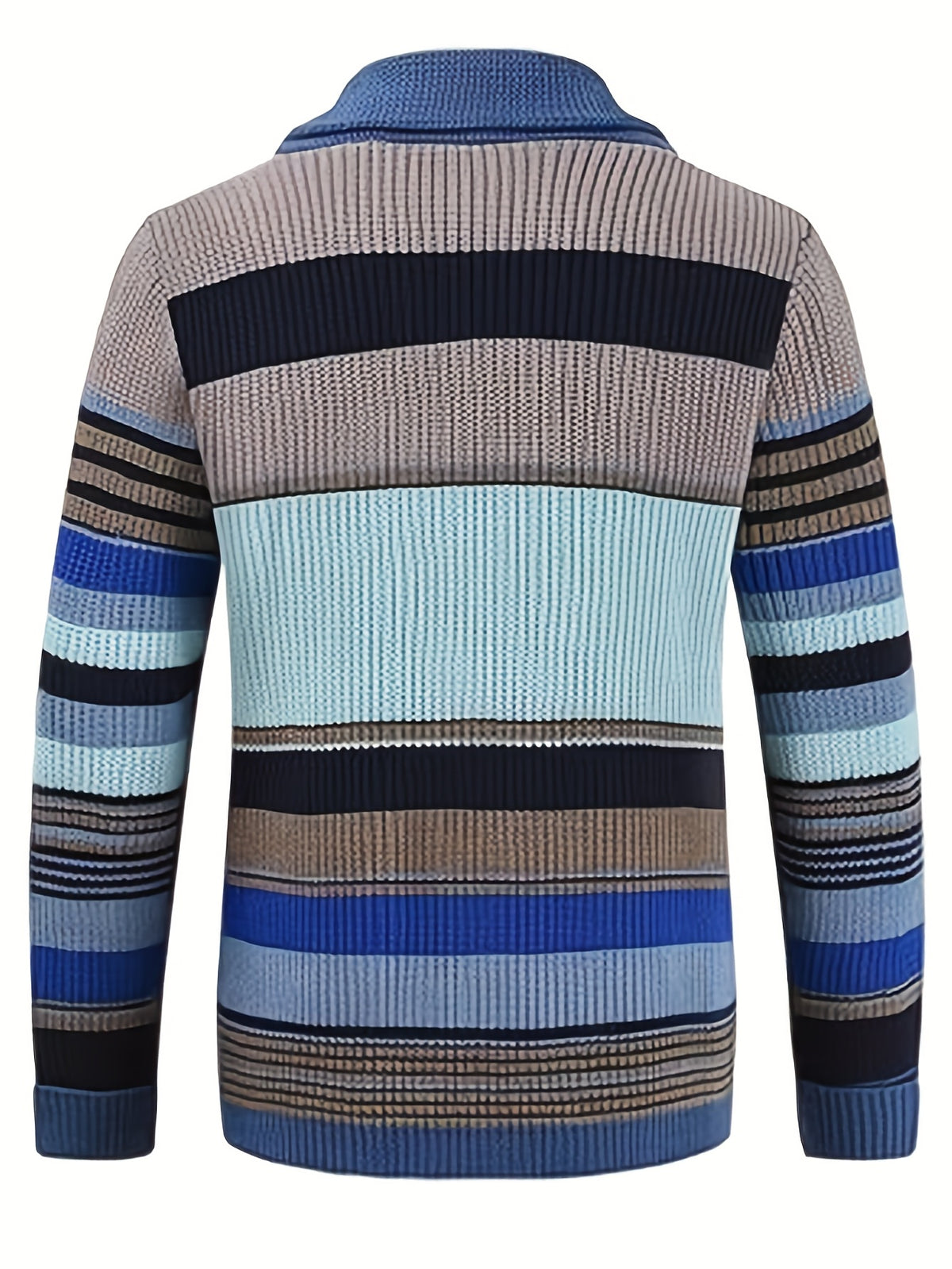 Manteau pour homme, à rayures, à col montant