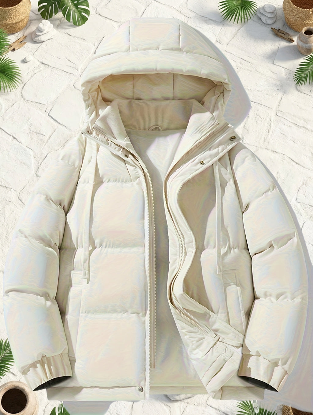 Manteau pour homme, coupe-vent, à capuche