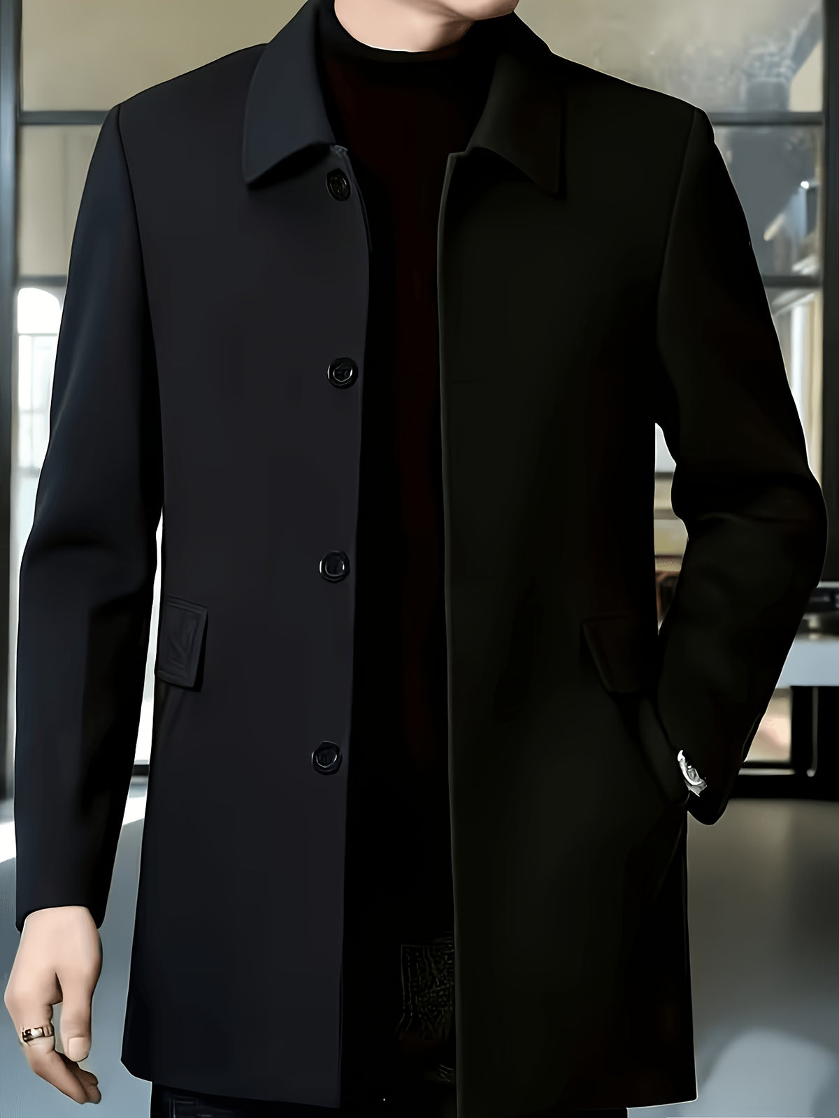 Veste pour homme, grandes tailles, à revers