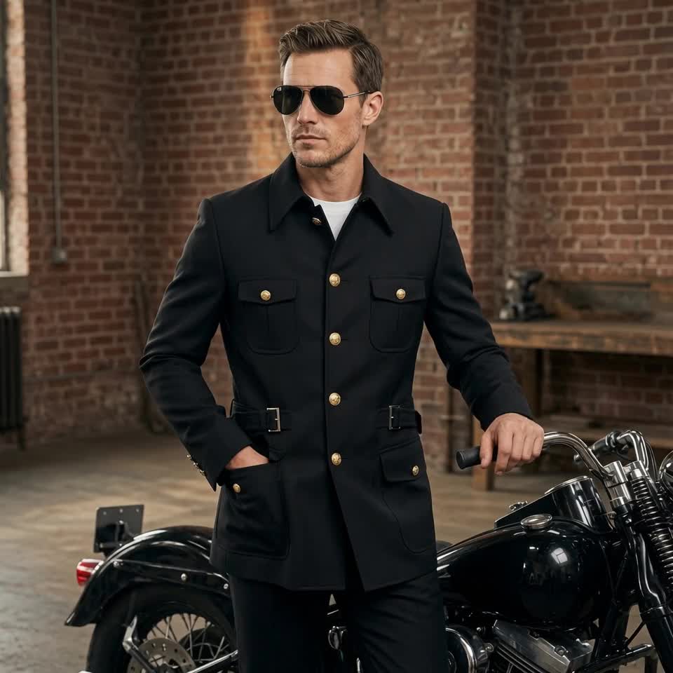 Veste pour homme, à revers, modele 13