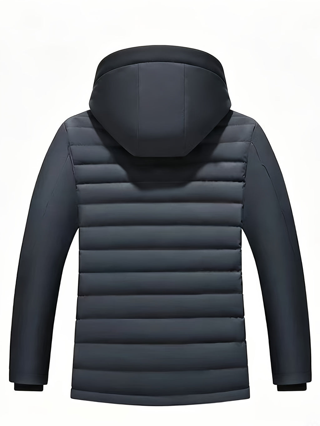 Veste pour homme, capuche amovible, noir carbone