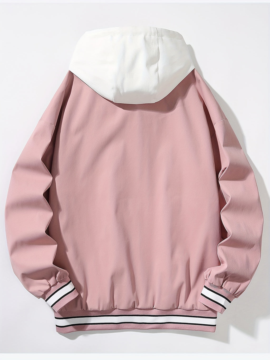Veste pour homme, coupe-vent, à capuche, blanc
