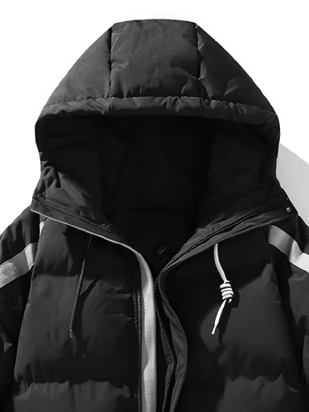 Manteau matelassé pour homme, à capuche, abricot beige