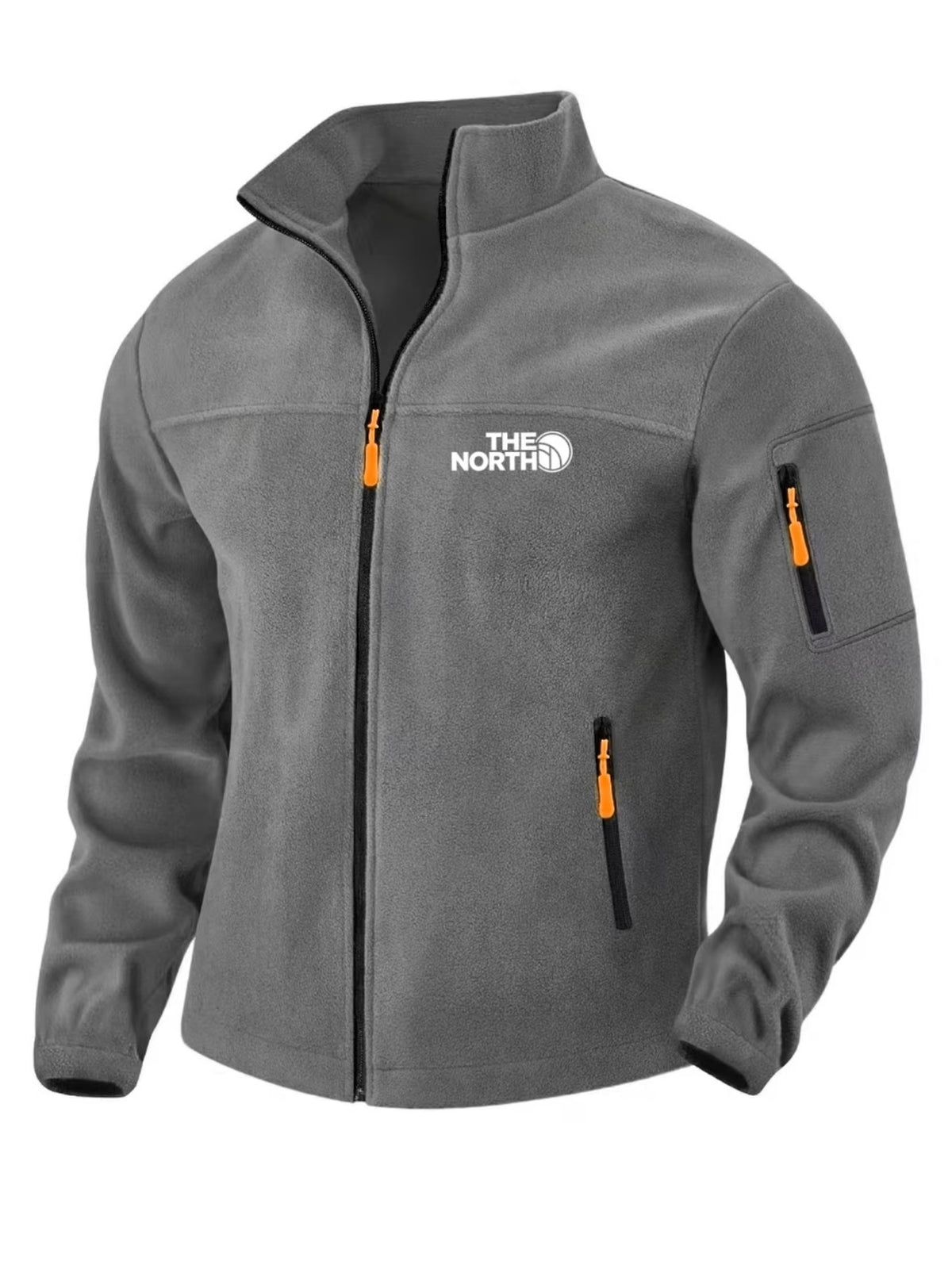 Veste pour homme, coupe-vent, à col montant, vert militaire