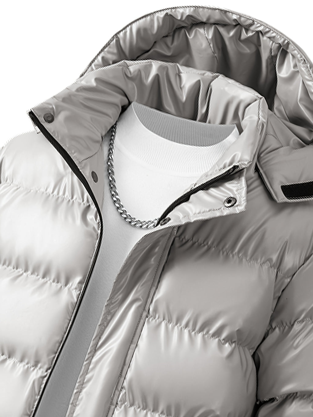 Veste matelassée pour homme, coupe-vent, à capuche, modele 4