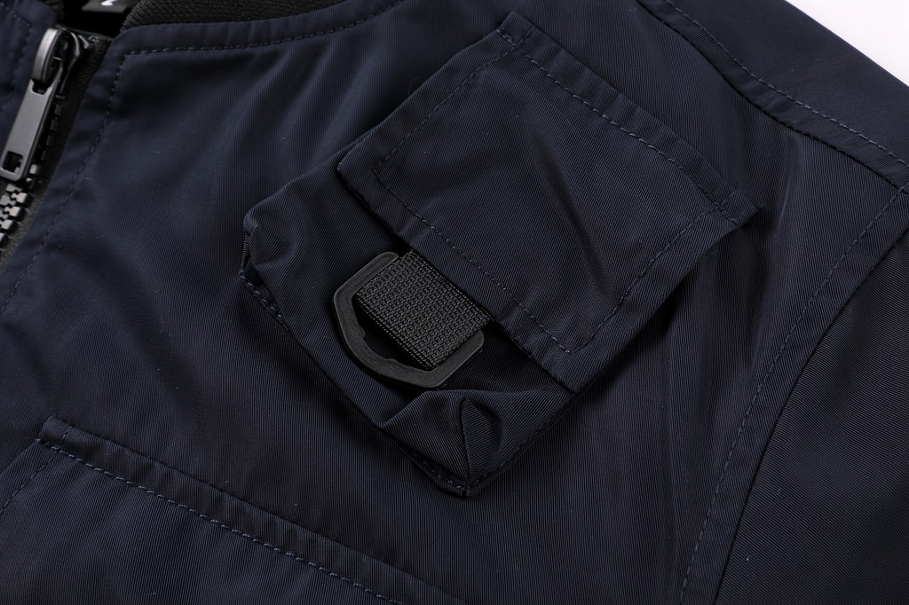 Veste pour homme, à col montant, kaki