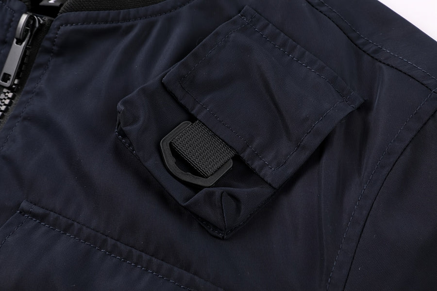 Veste, à col montant, kaki, détail du vêtement