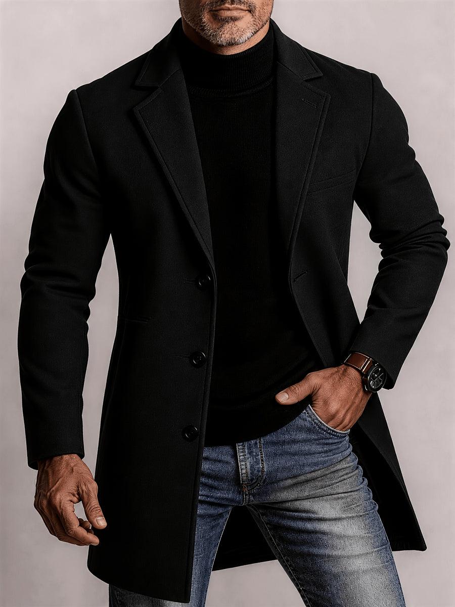 Manteau, à revers, vert fougère, photo 8
