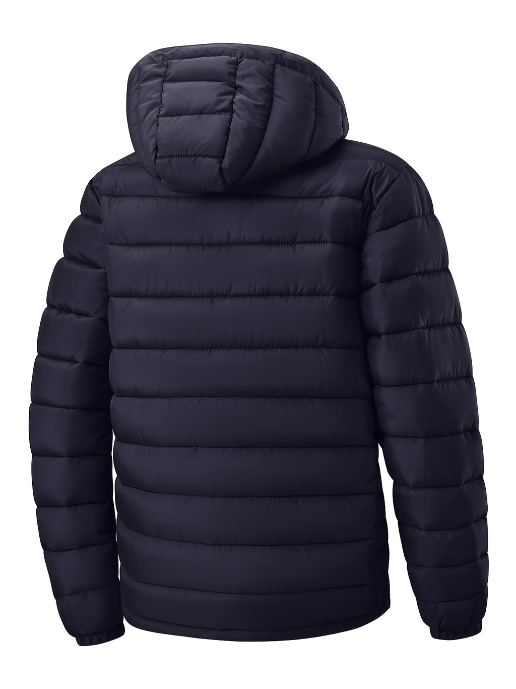 Manteau matelassé pour homme, coupe-vent, à capuche, bleu marine