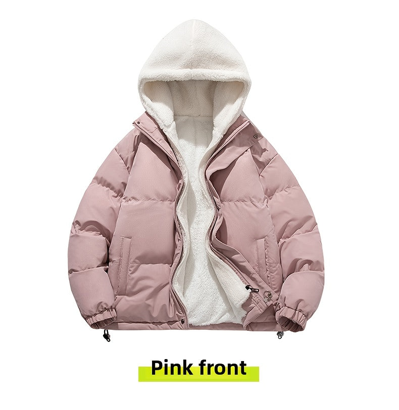 Veste matelassée pour homme, à capuche, rose
