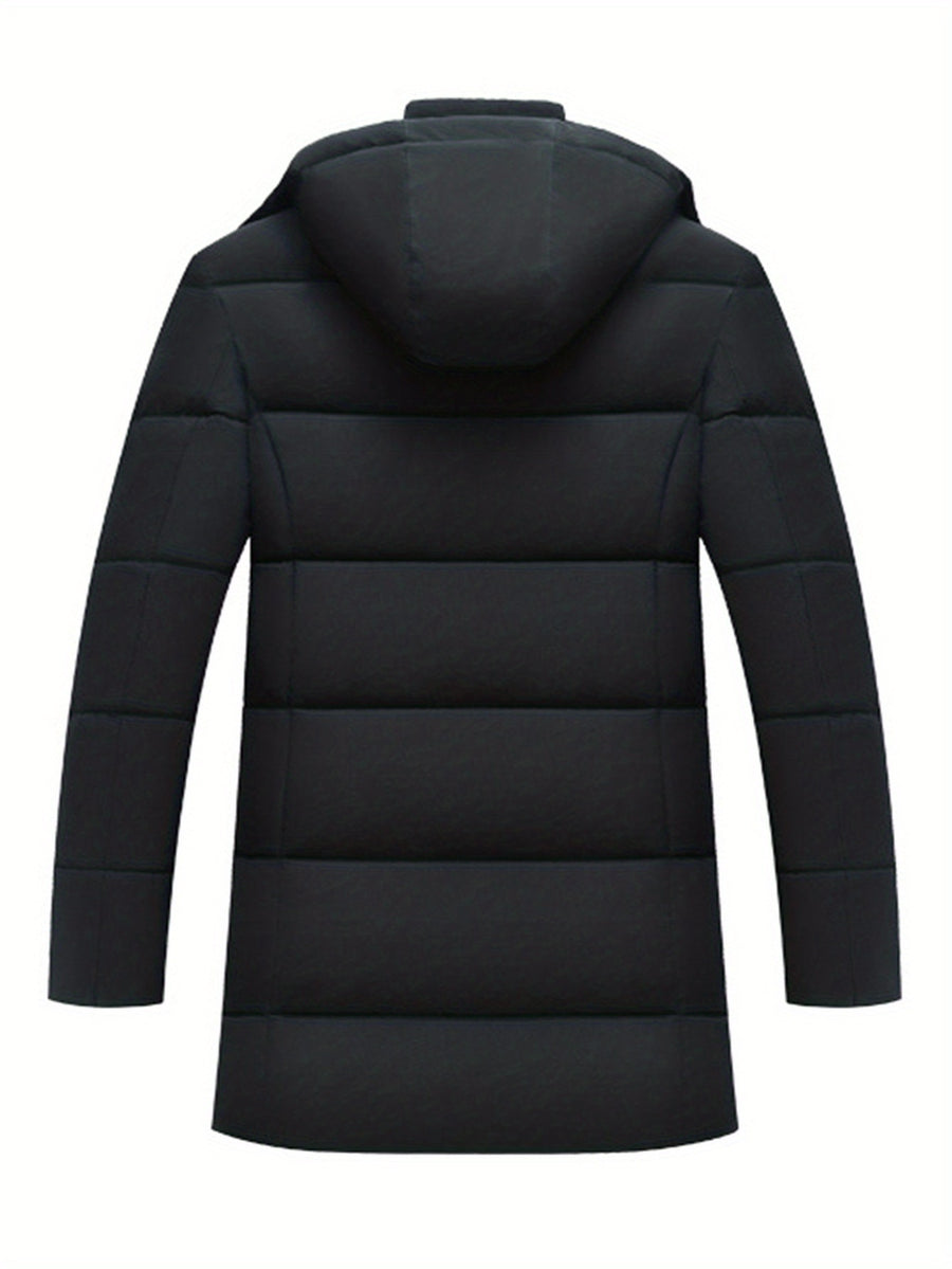 Veste long, polaire, à capuche, noir, photo 10