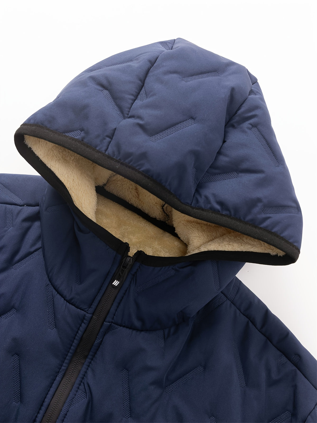 Veste matelassée pour homme, coupe-vent, à capuche, noir