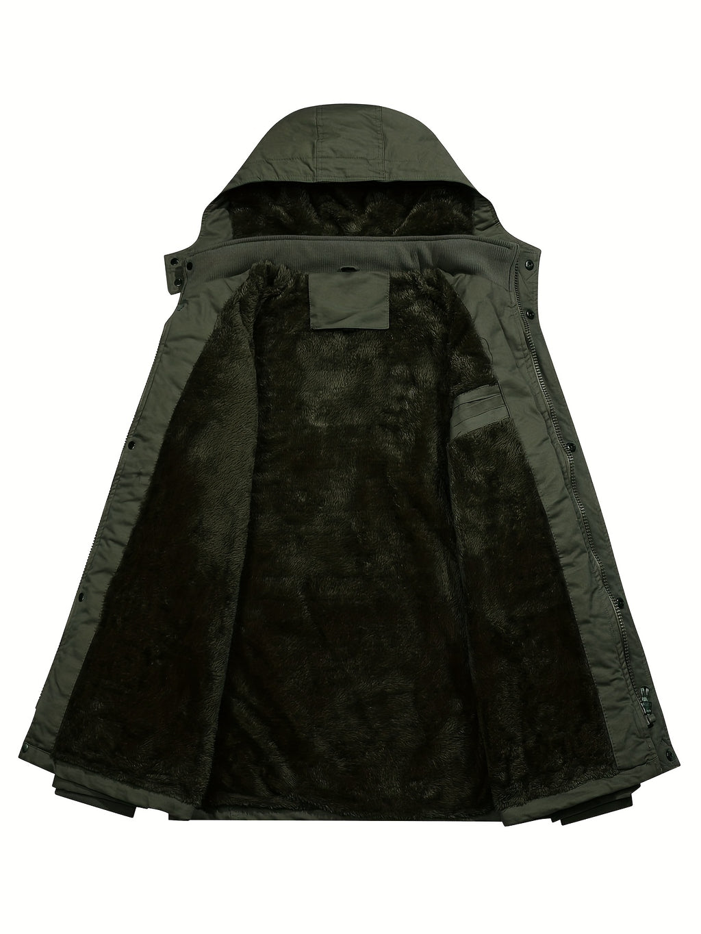 Veste mi-long pour homme, à capuche