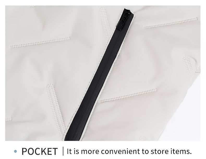 Veste long pour homme, à col montant, noir