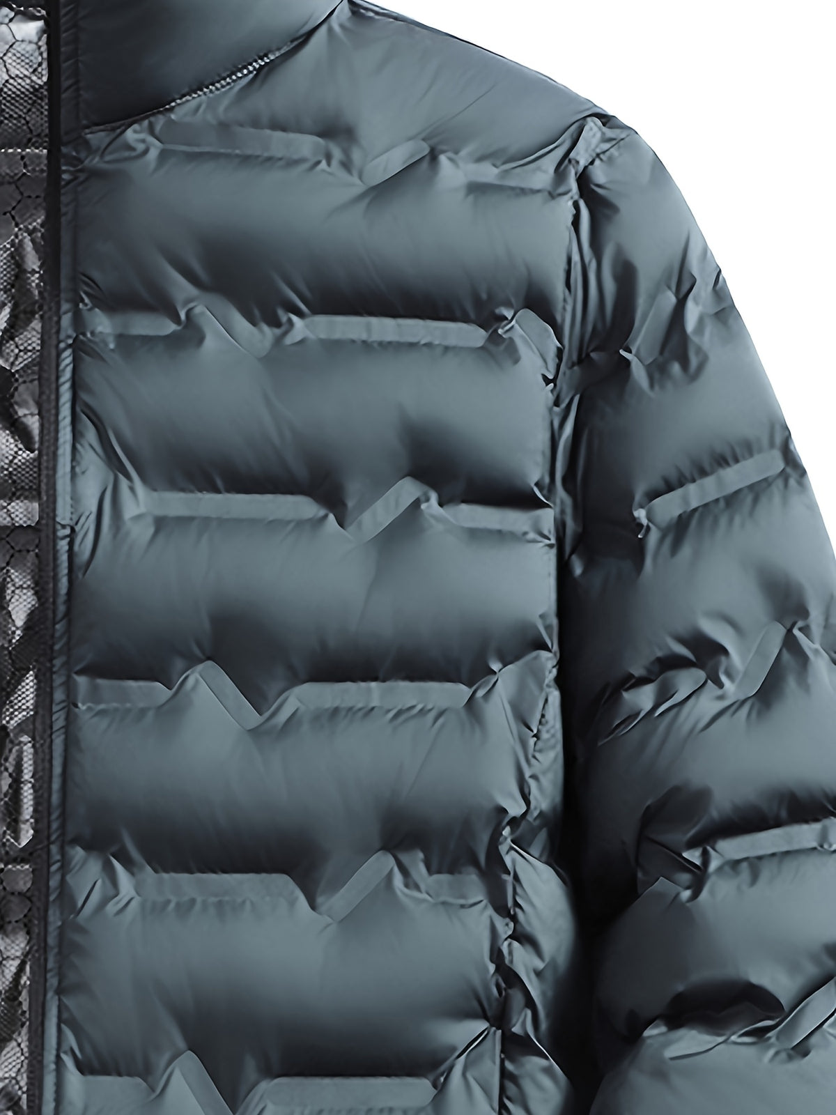 Veste matelassée pour homme, grandes tailles, à col montant
