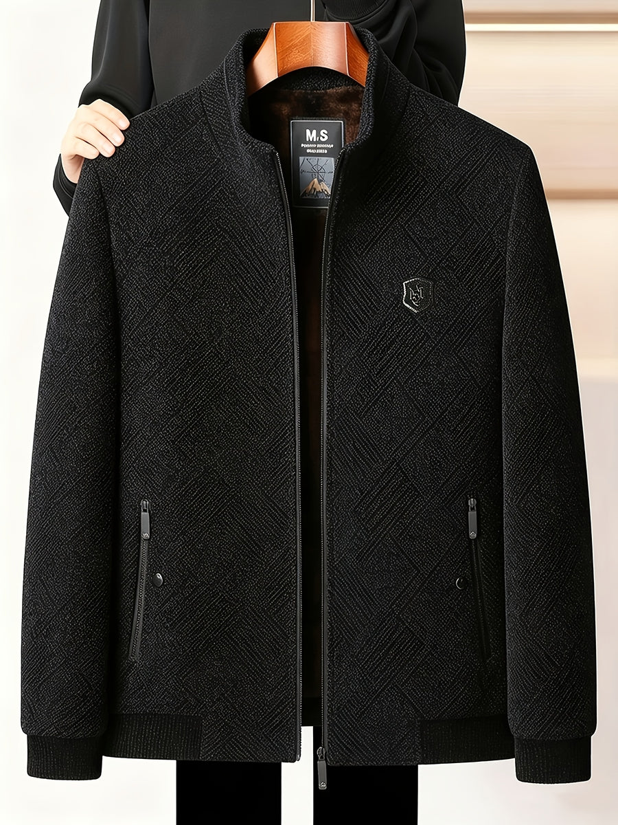 Veste, à col montant, noir bleu, détail du vêtement