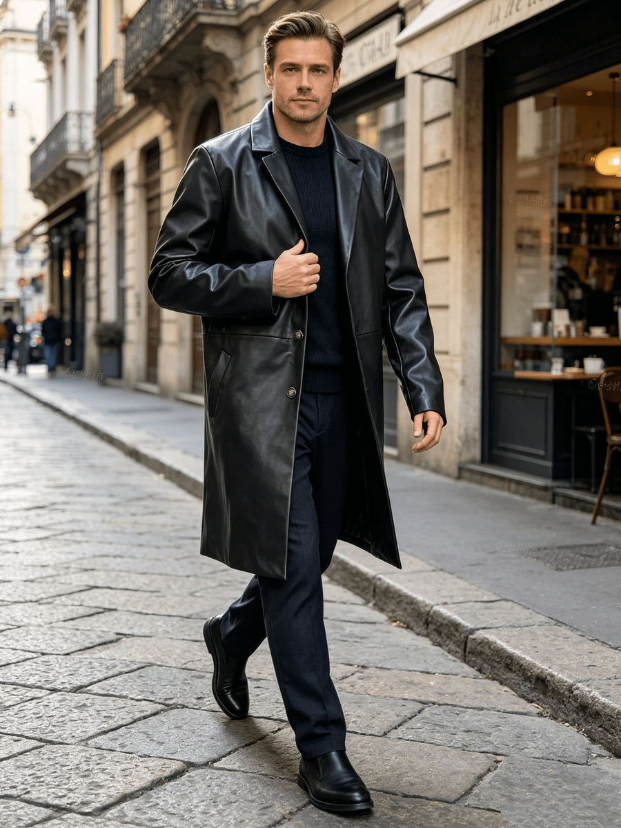 Trench long, à revers, long, photo 4