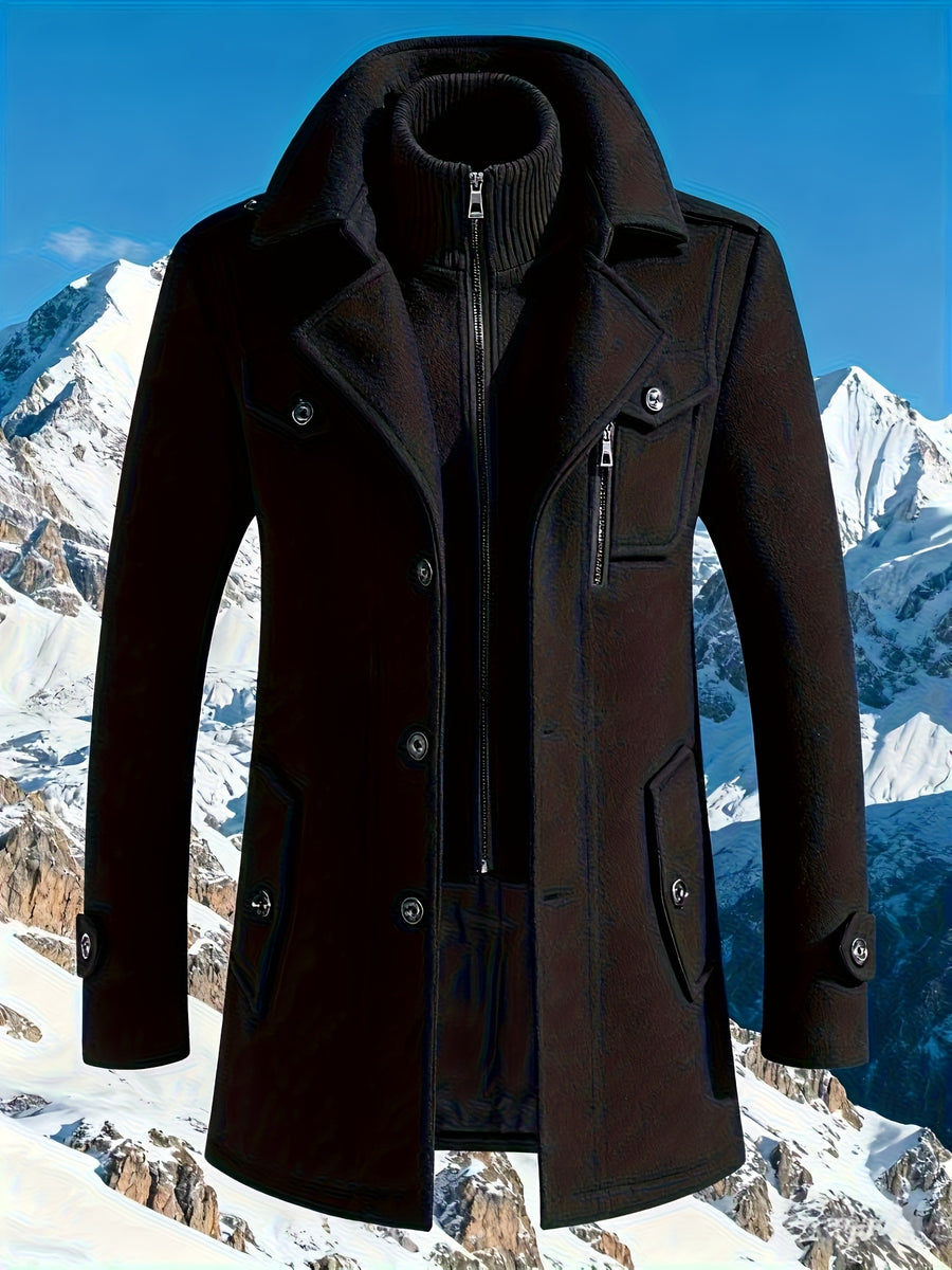 Veste en laine, 30 % laine, tweed, noir, détail du vêtement