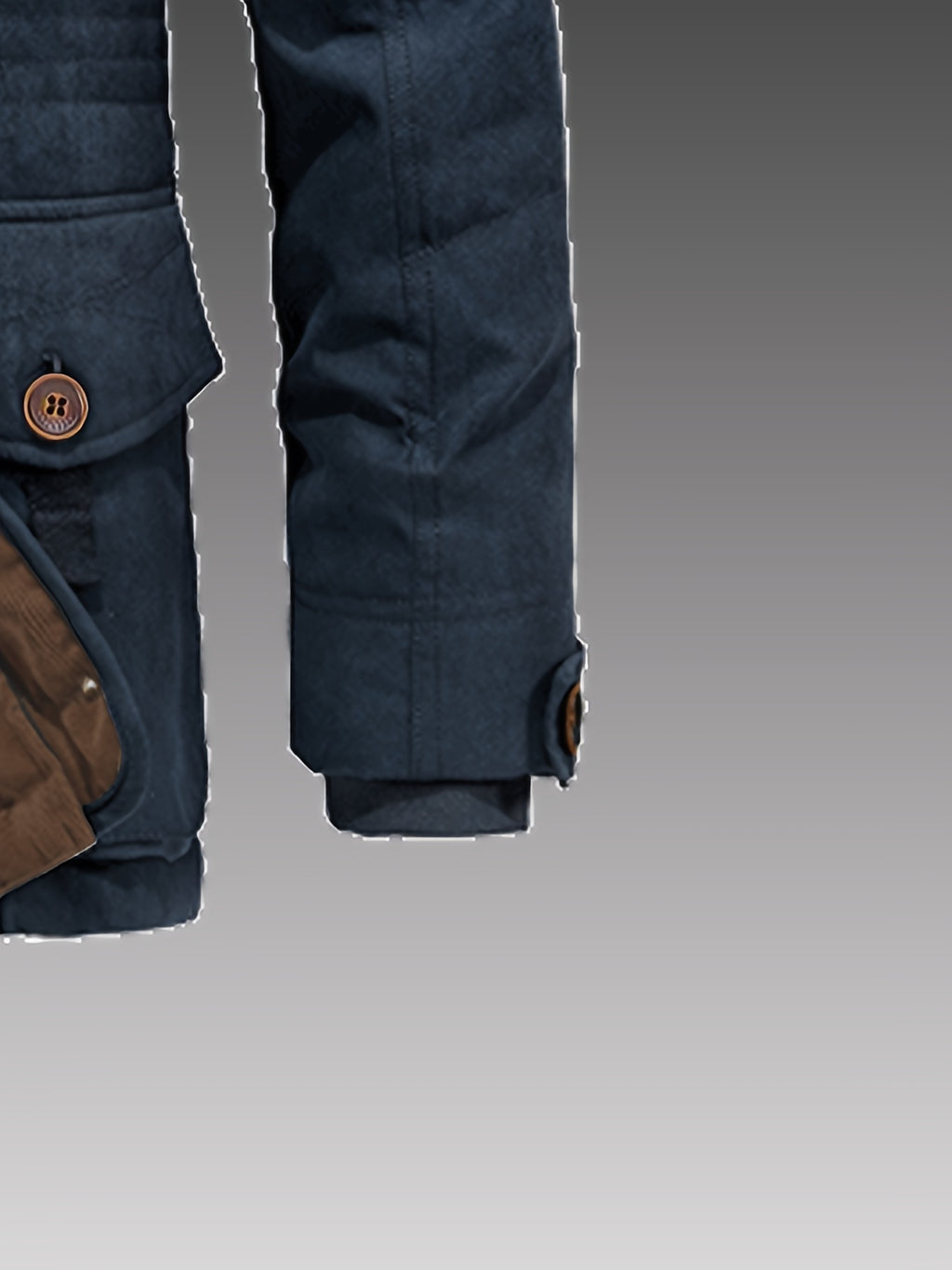 Veste pour homme, velours côtelé, à capuche, café