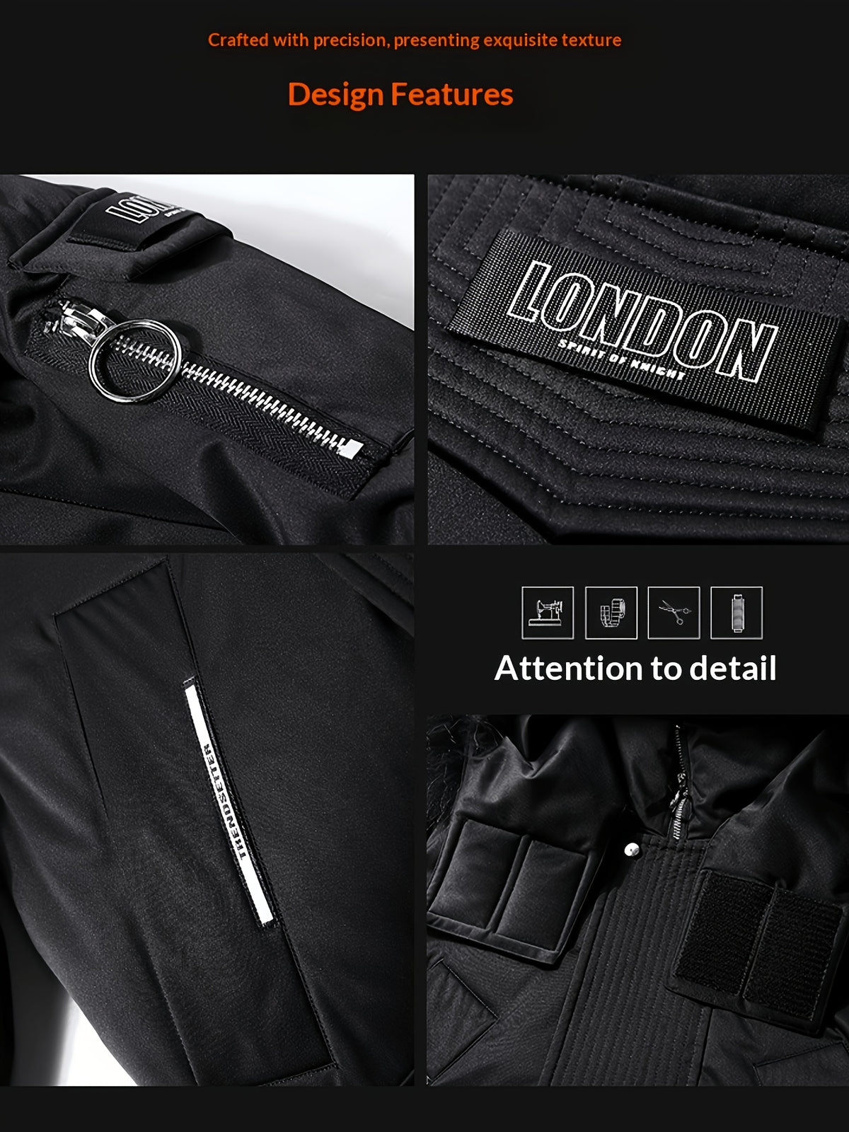 Veste matelassée pour homme, à capuche, modele 4