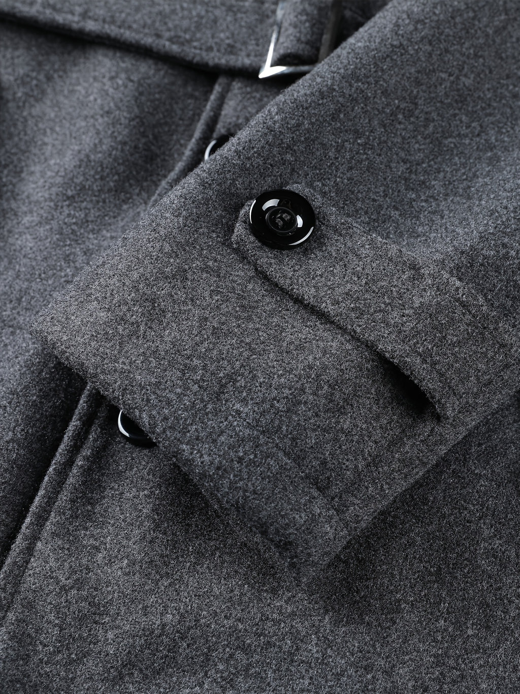 Veste long pour homme, à col montant, gris