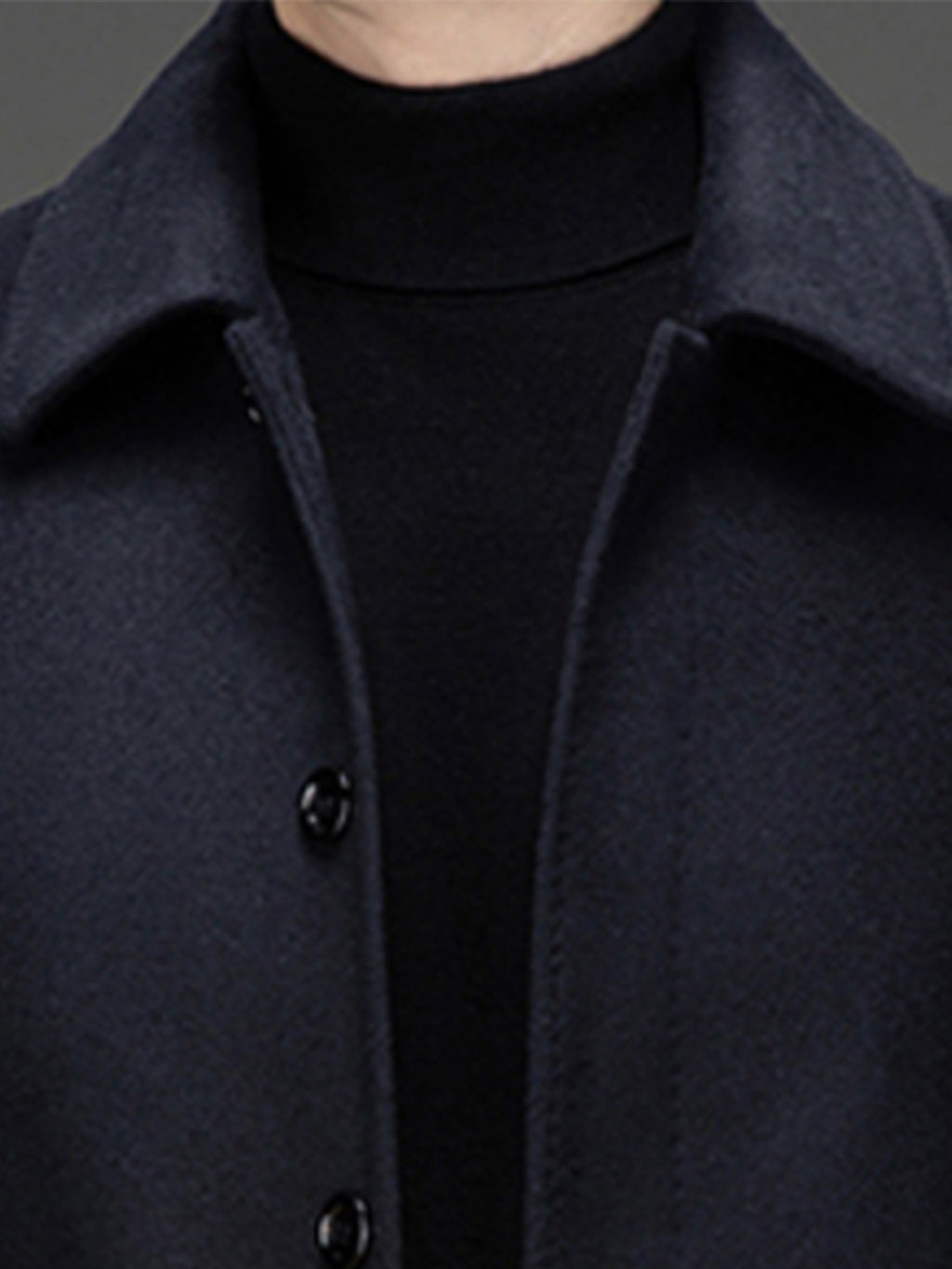 Manteau en laine pour homme, 65 % laine, coupe-vent