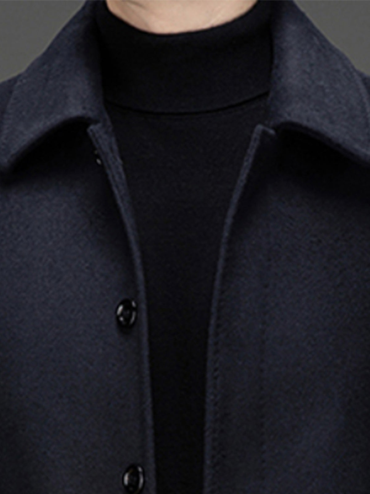 Manteau en laine pour homme, 65 % laine, coupe-vent