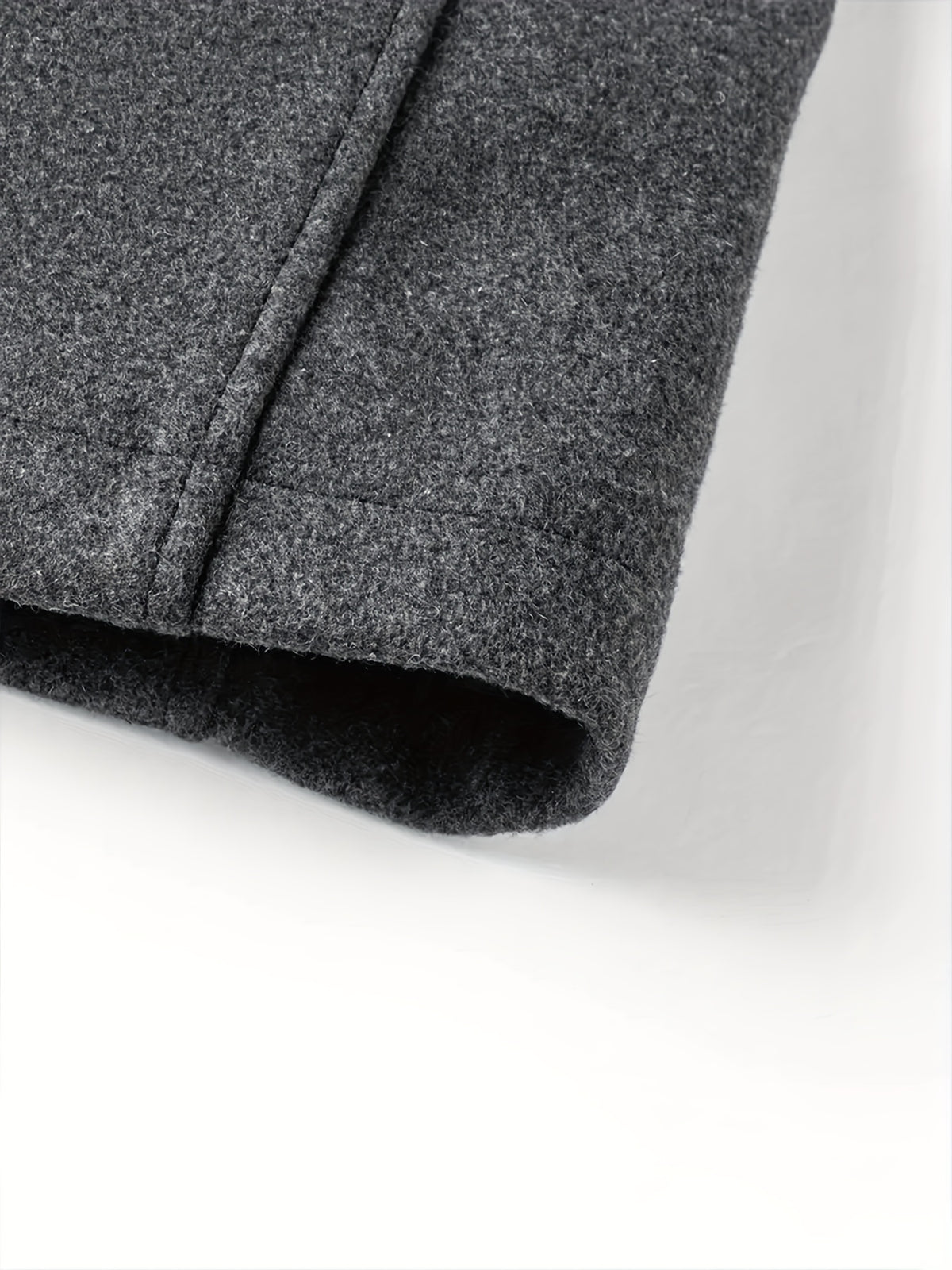 Manteau en tweed à capuche pour homme, 30 % laine, coupe ajustée