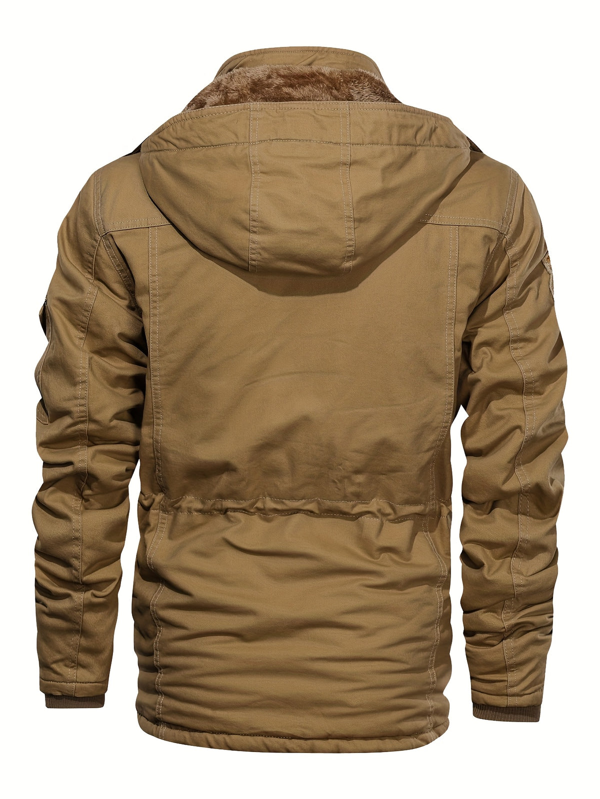 Veste pour homme, polaire, à capuche, vert fougère