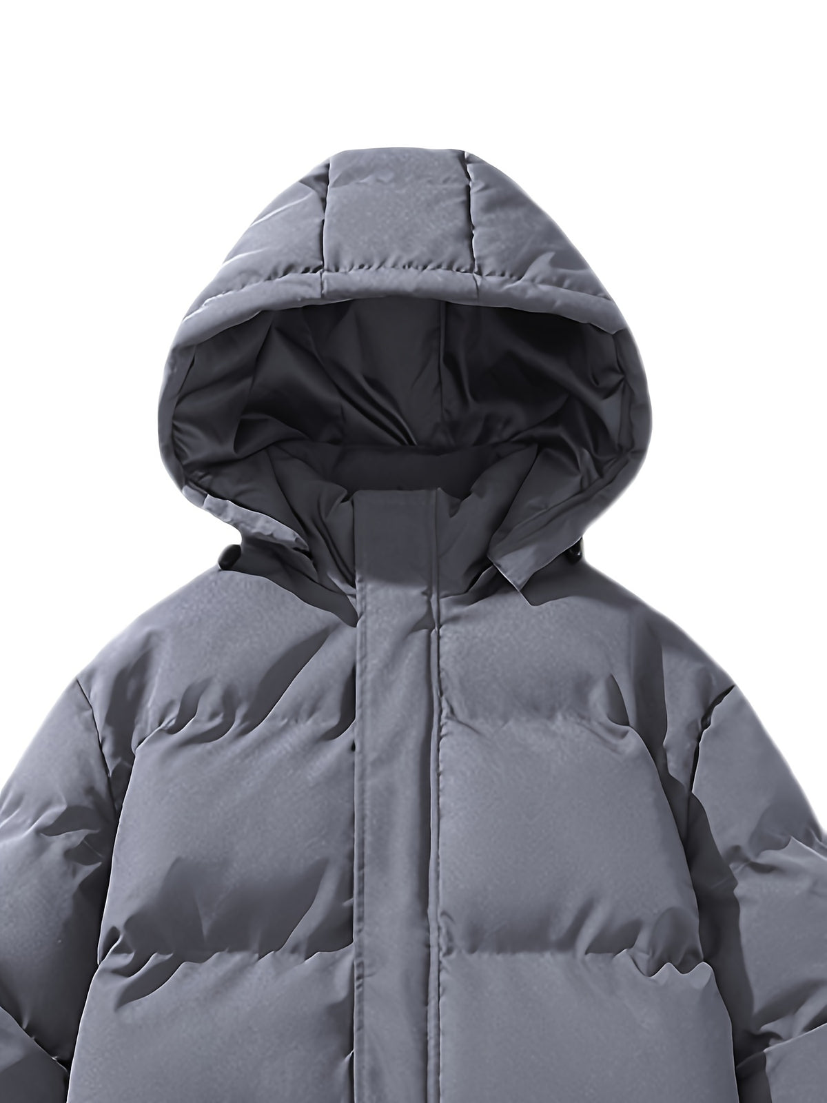 Manteau matelassé pour homme, à capuche, blanc ivoire