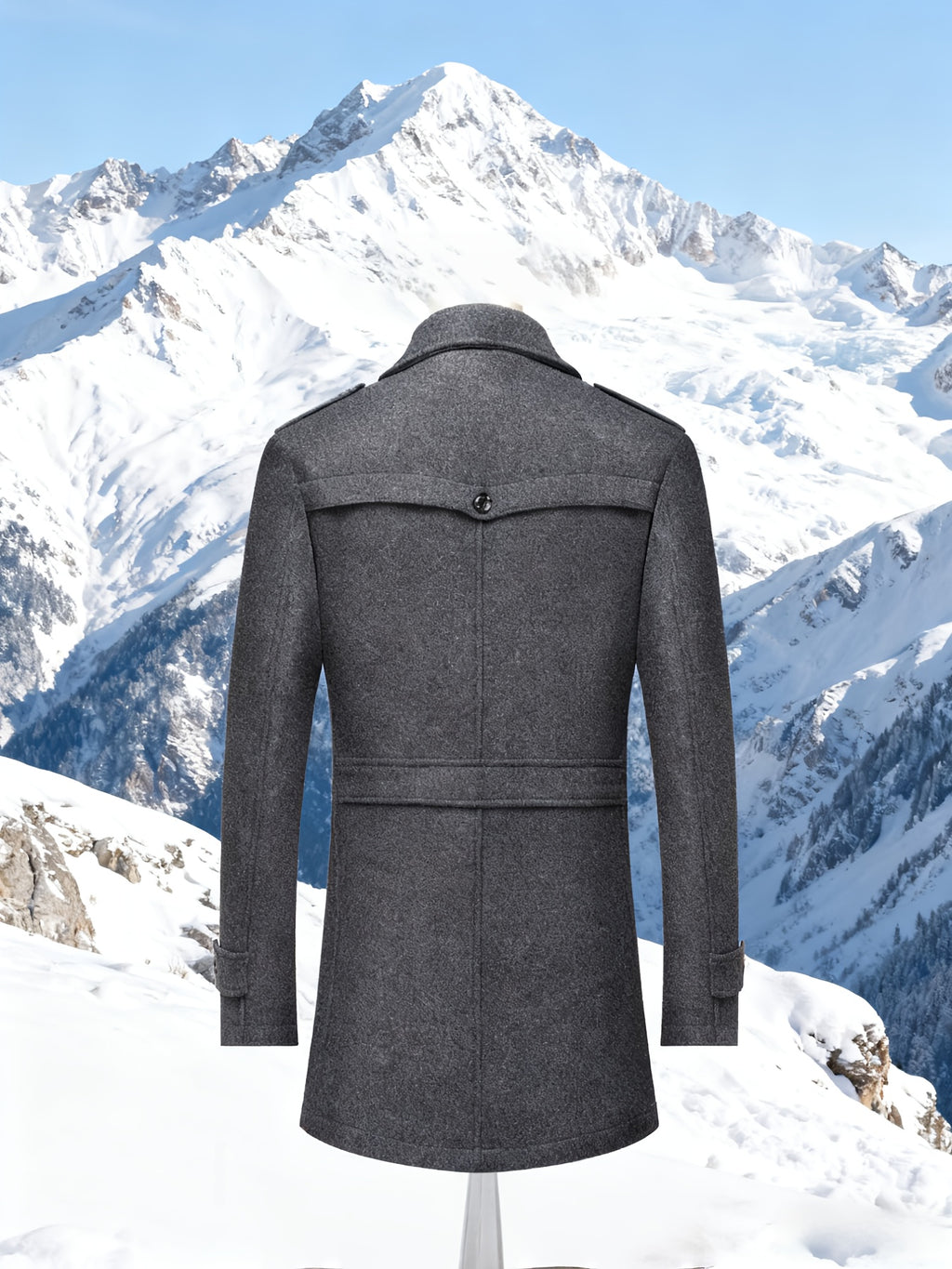 Veste en laine, 30 % laine, tweed, noir, détail du vêtement