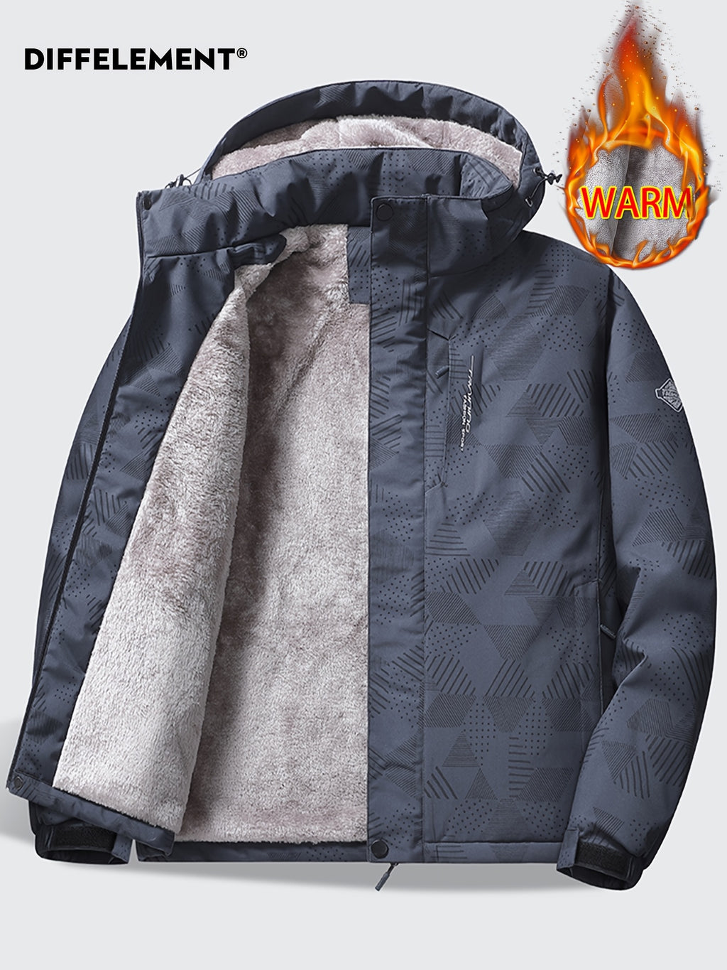 Veste pour homme, polaire, à capuche, noir