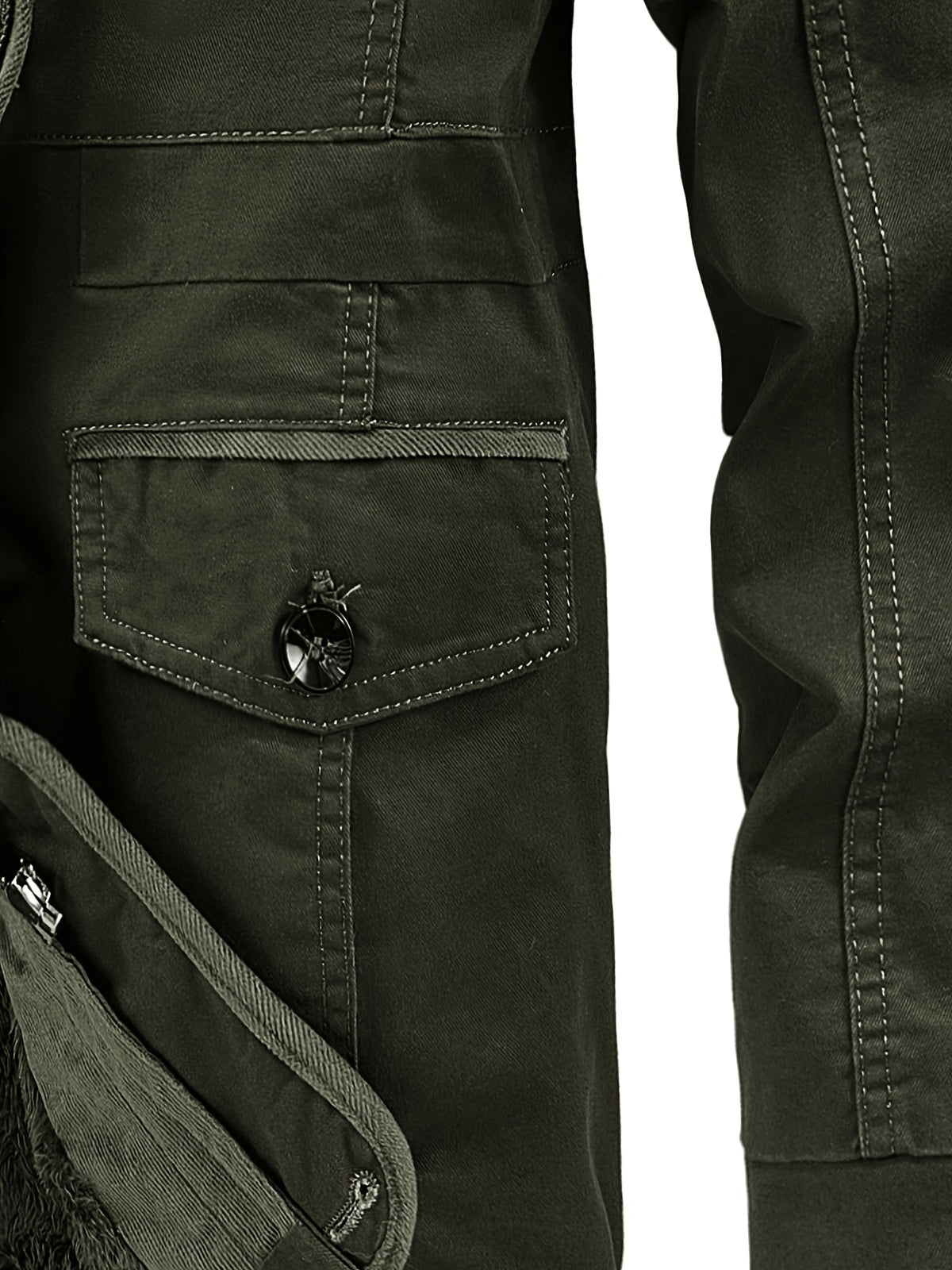 Veste pour homme, polaire, à capuche, vert océan